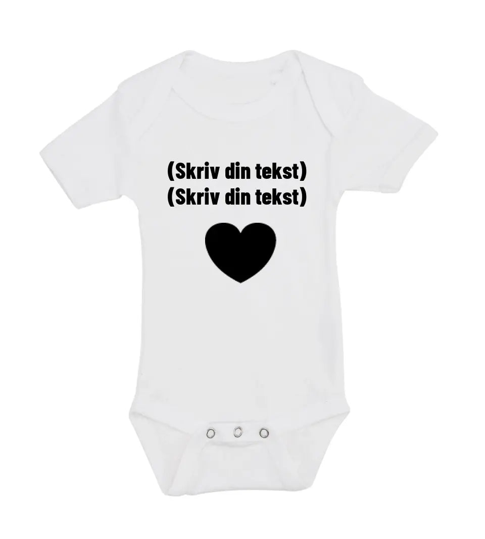 Design selv baby bodystocking med tekst og clipart eller billede