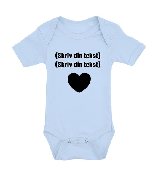 Design selv baby bodystocking med tekst og clipart eller billede