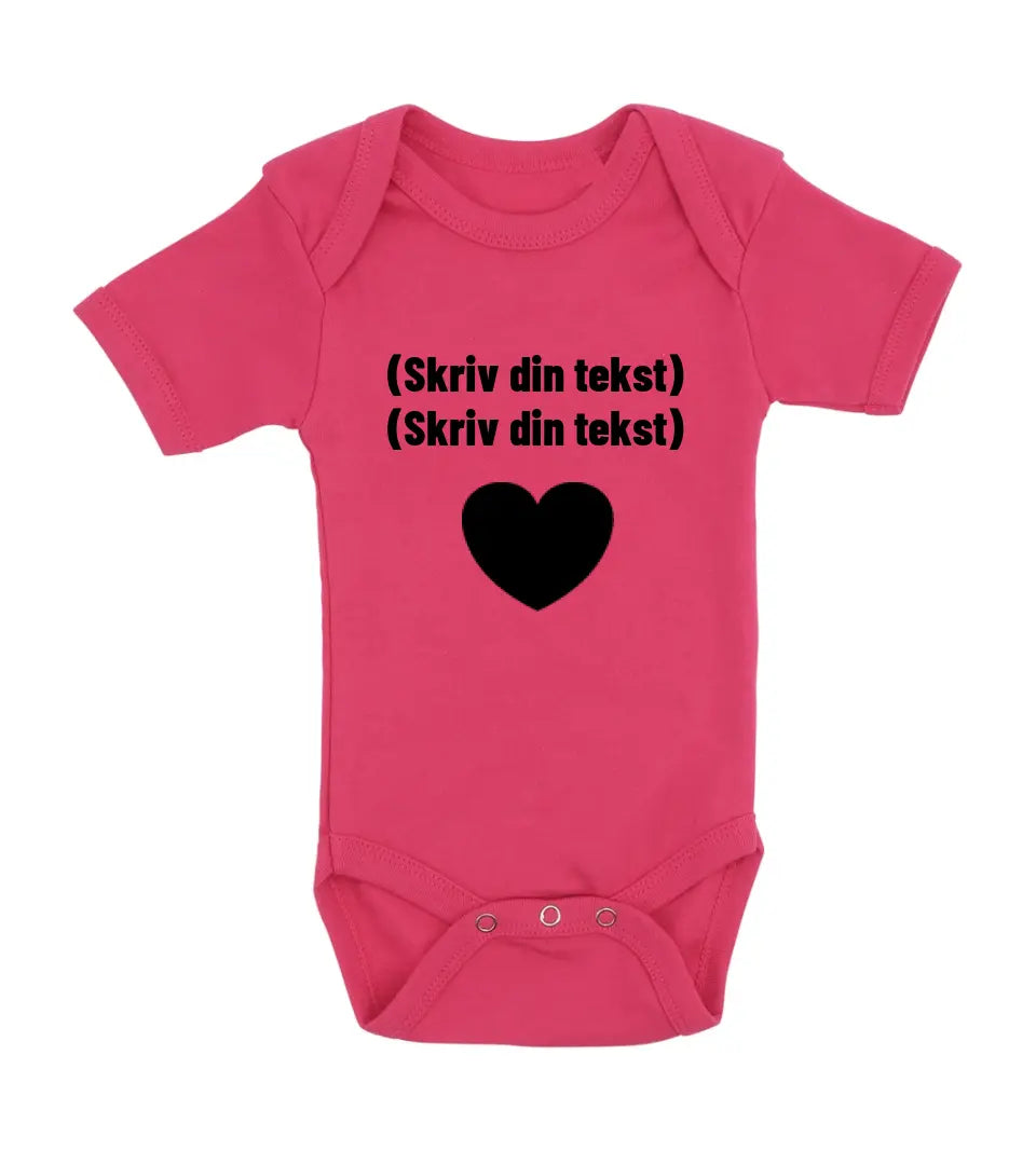 Design selv baby bodystocking med tekst og clipart eller billede