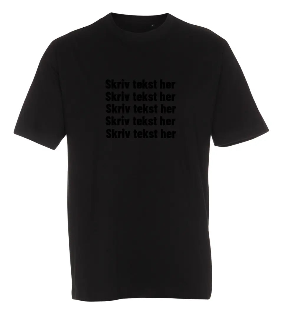 Voksen t-shirts med tekst (design selv)