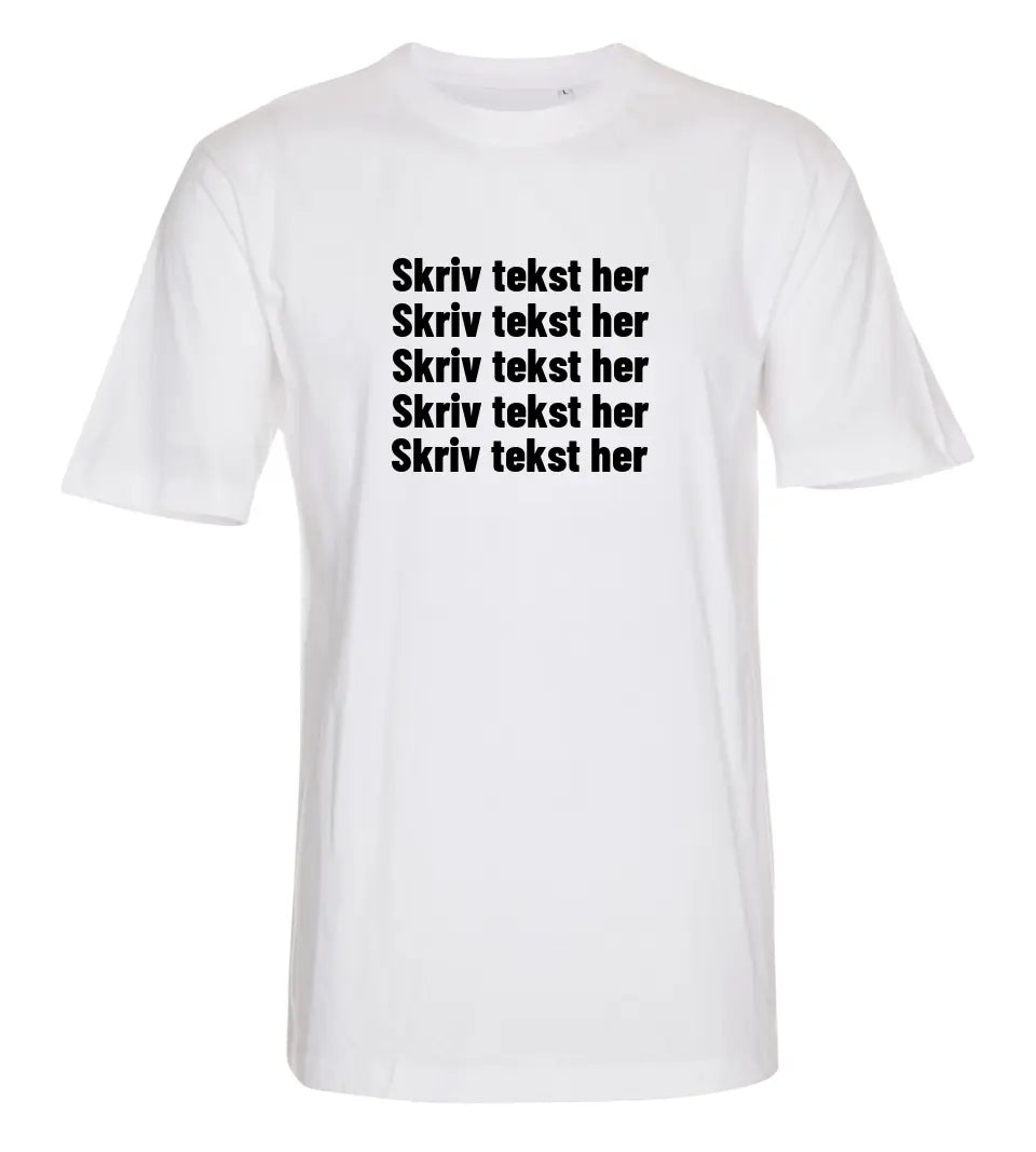 Voksen t-shirts med tekst (design selv)