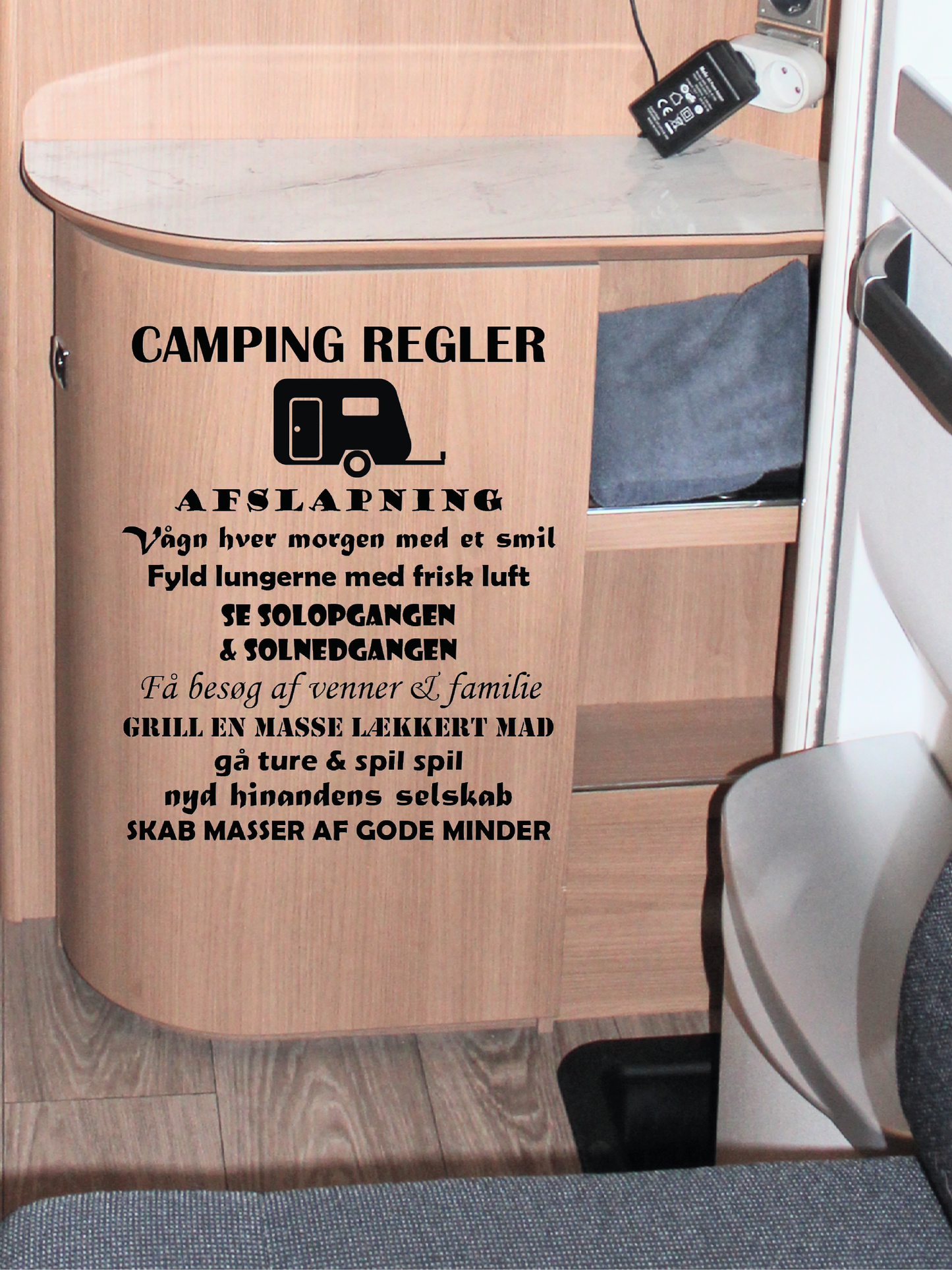 Wallstickers - Camping regler