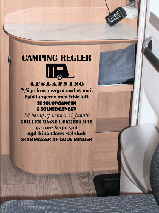 Wallstickers - Camping regler