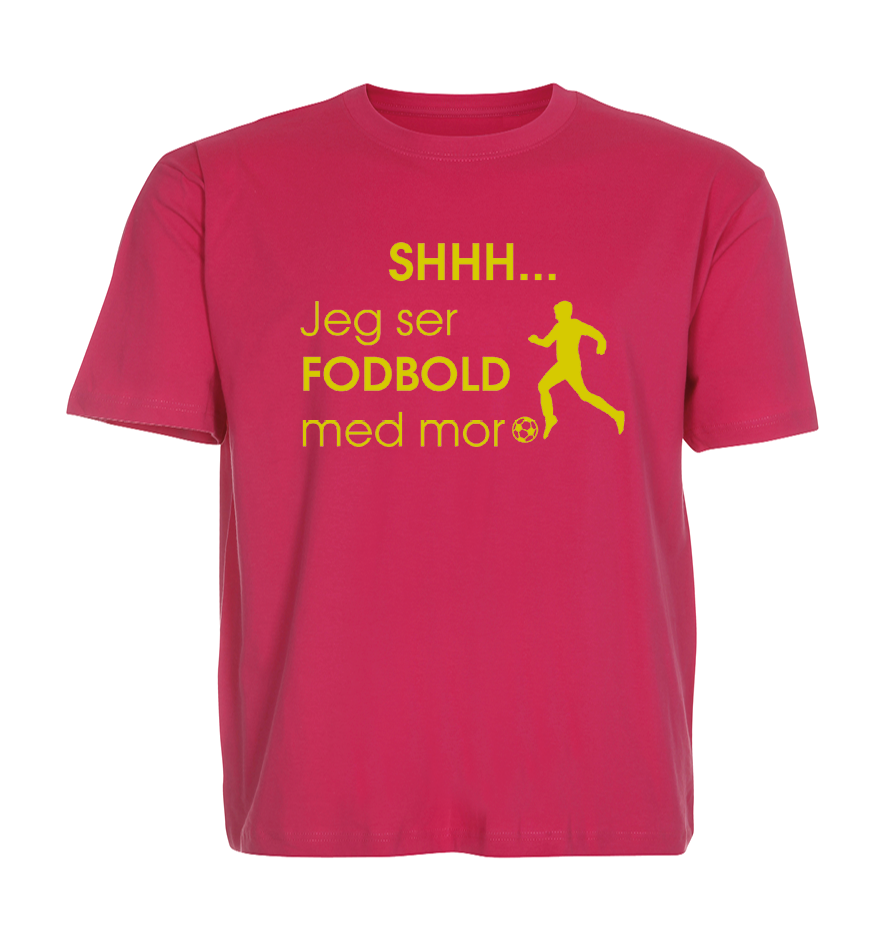 Børne t-shirt - Shhh jeg ser fodbold med Mor