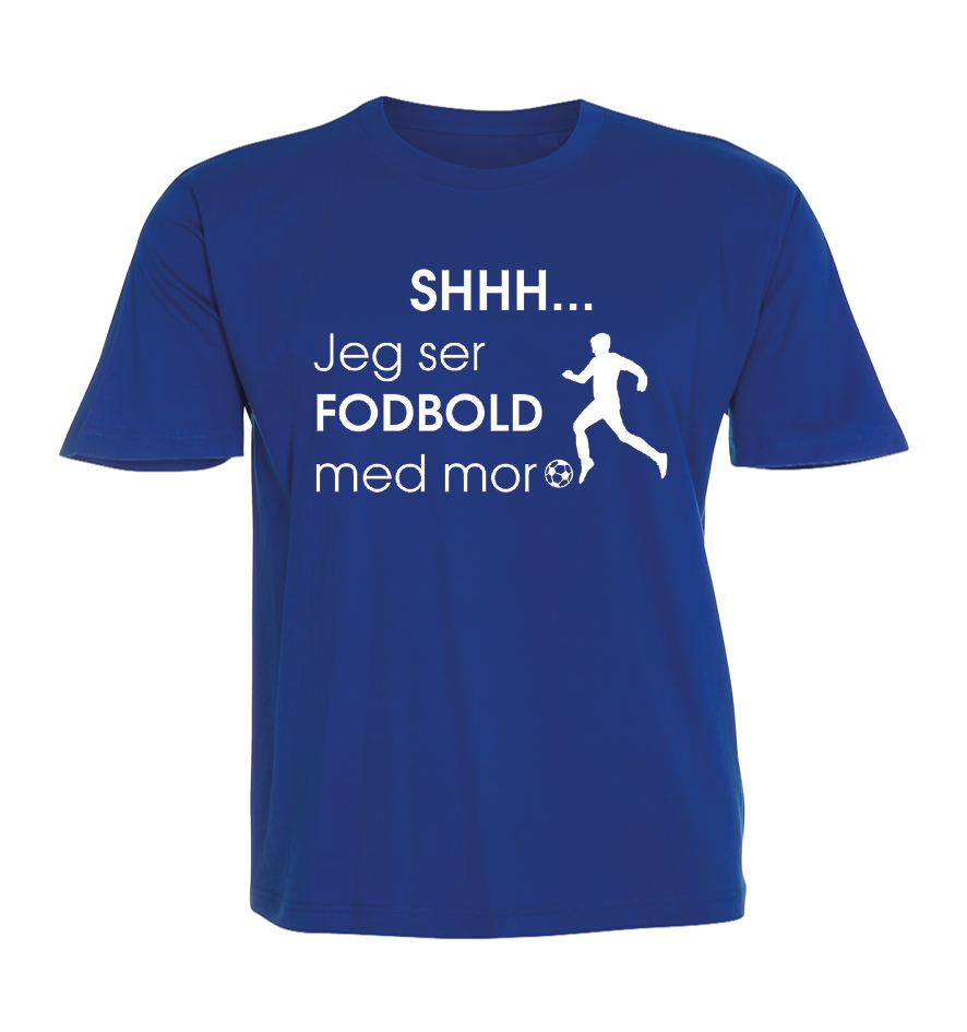 Børne t-shirt - Shhh jeg ser fodbold med Mor