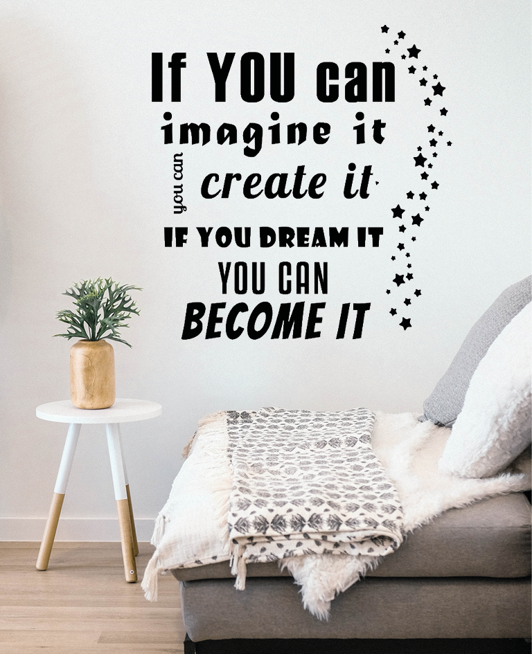 Wallstickers - If you can imagine it, you can create it, if you dream it, you can become it