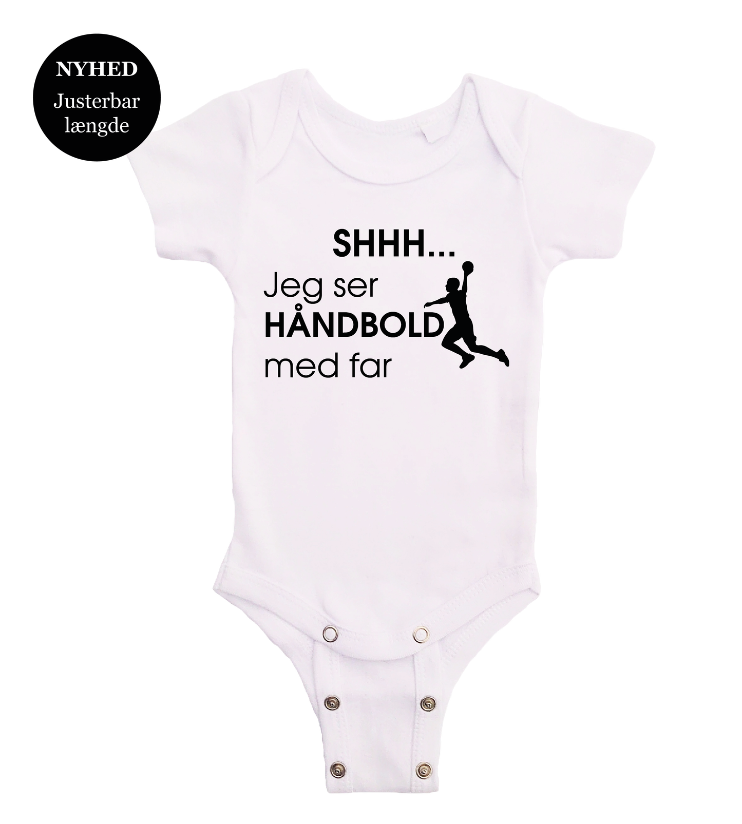 Baby bodystocking - Shhh jeg ser håndbold med Far