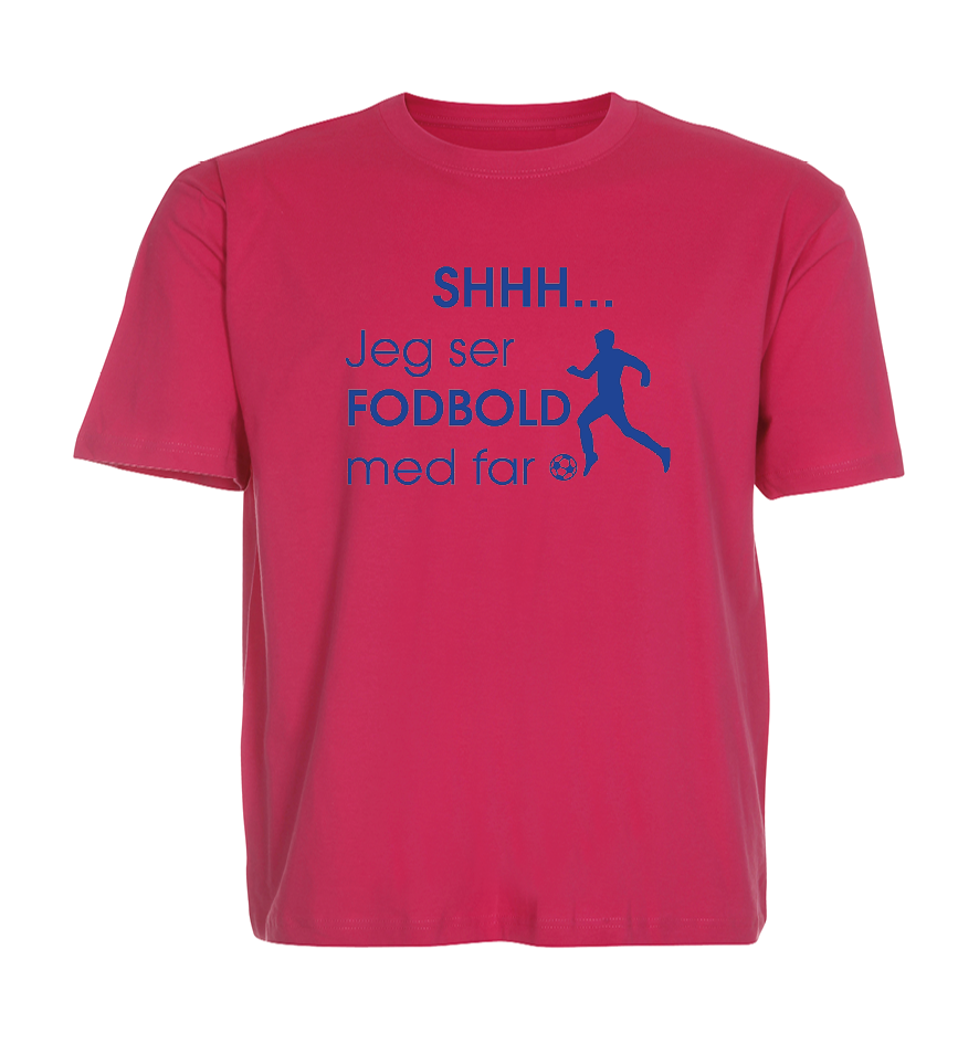 Børne t-shirt - Shhh jeg ser fodbold med Far