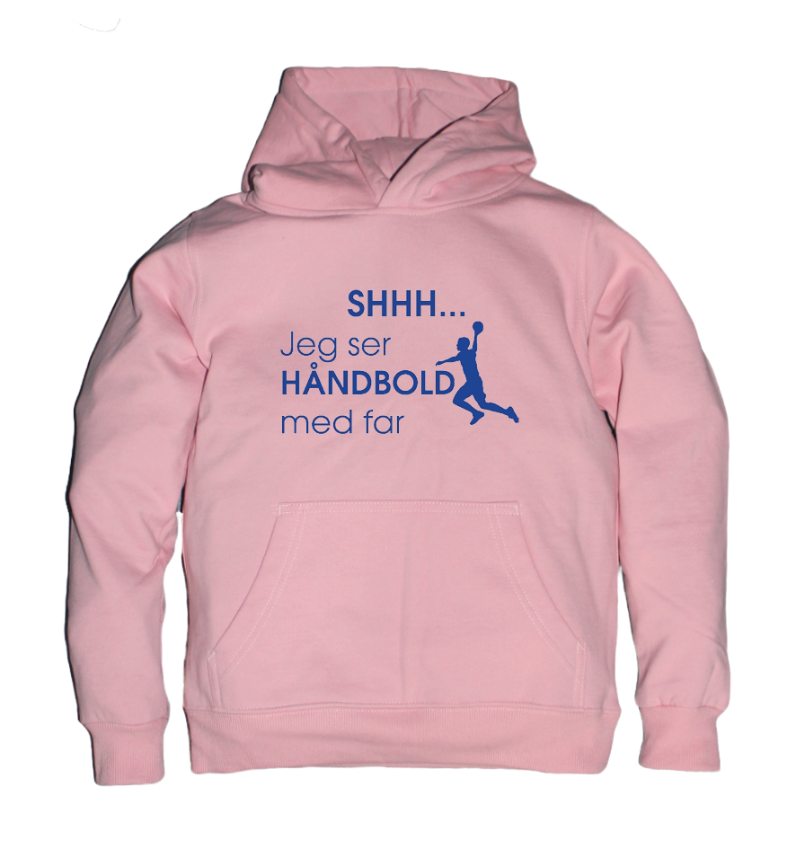 Børne hoodie - Shhh jeg ser håndbold med Far