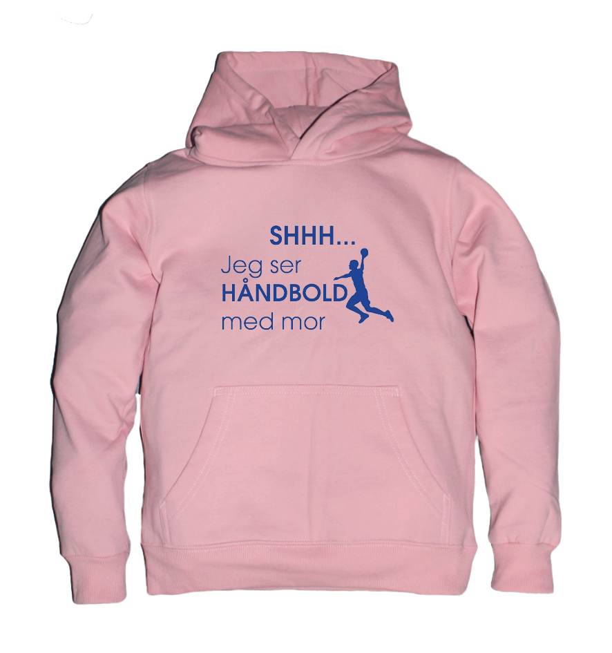 Børne hoodie - Shhh jeg ser håndbold med Mor