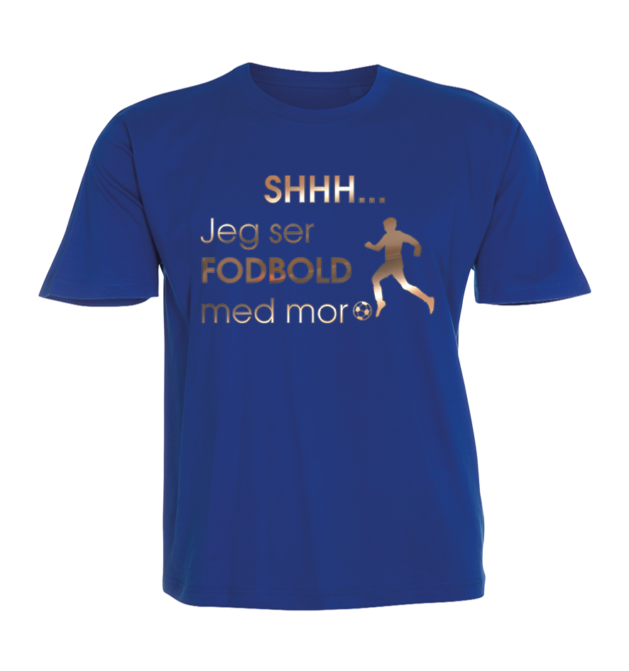 Børne t-shirt - Shhh jeg ser fodbold med Mor