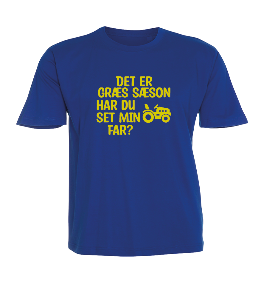 Børne t-shirt - Det er græs sæson har du set min far?