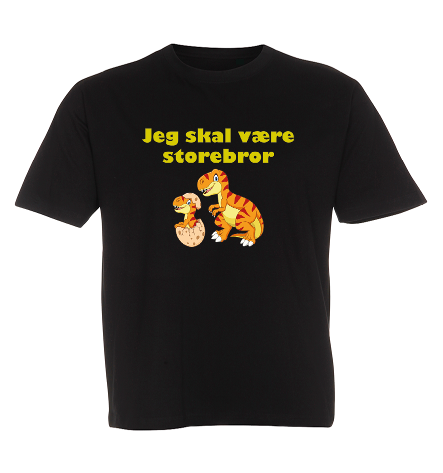 Børne t-shirt - Jeg skal være storebror (dinosaur)