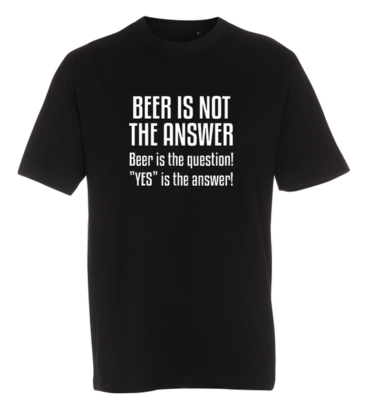 Beer is not the answer, beer is the question, yes is the answer