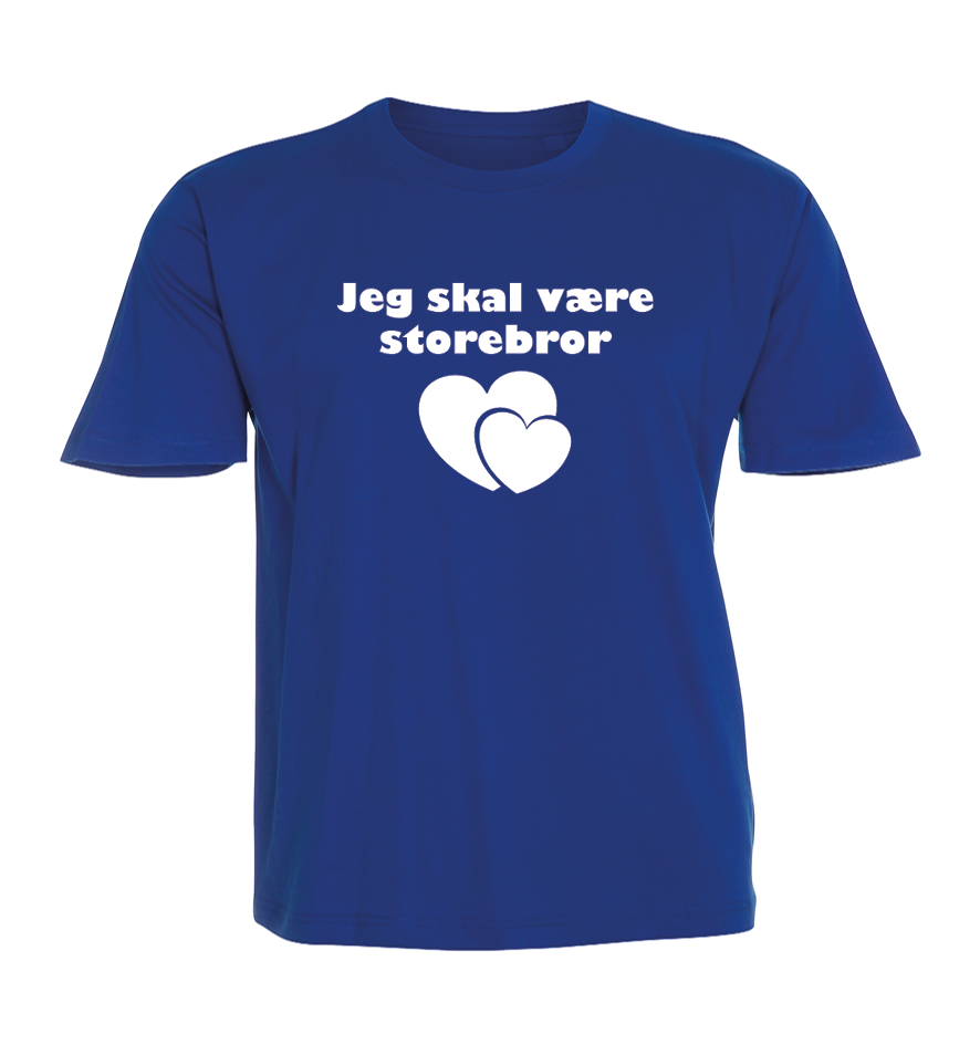 Børne t-shirt - Jeg skal være storebror (hjerter)