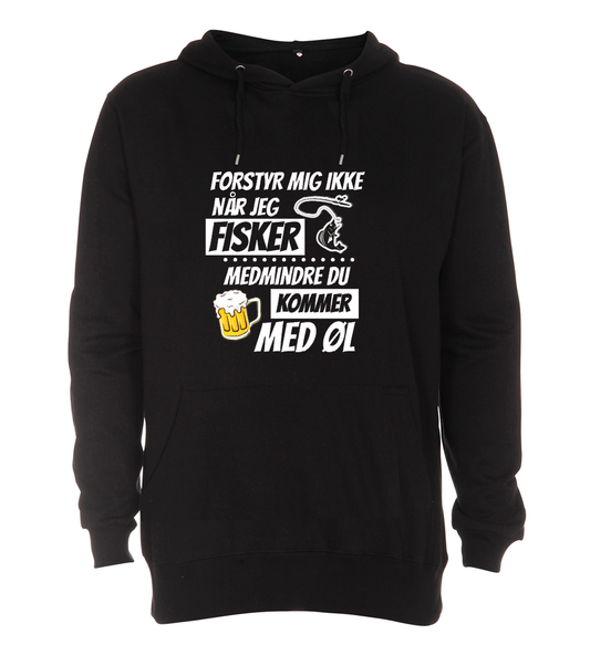 Hoodie - Forstyr mig ikke når jeg fisker