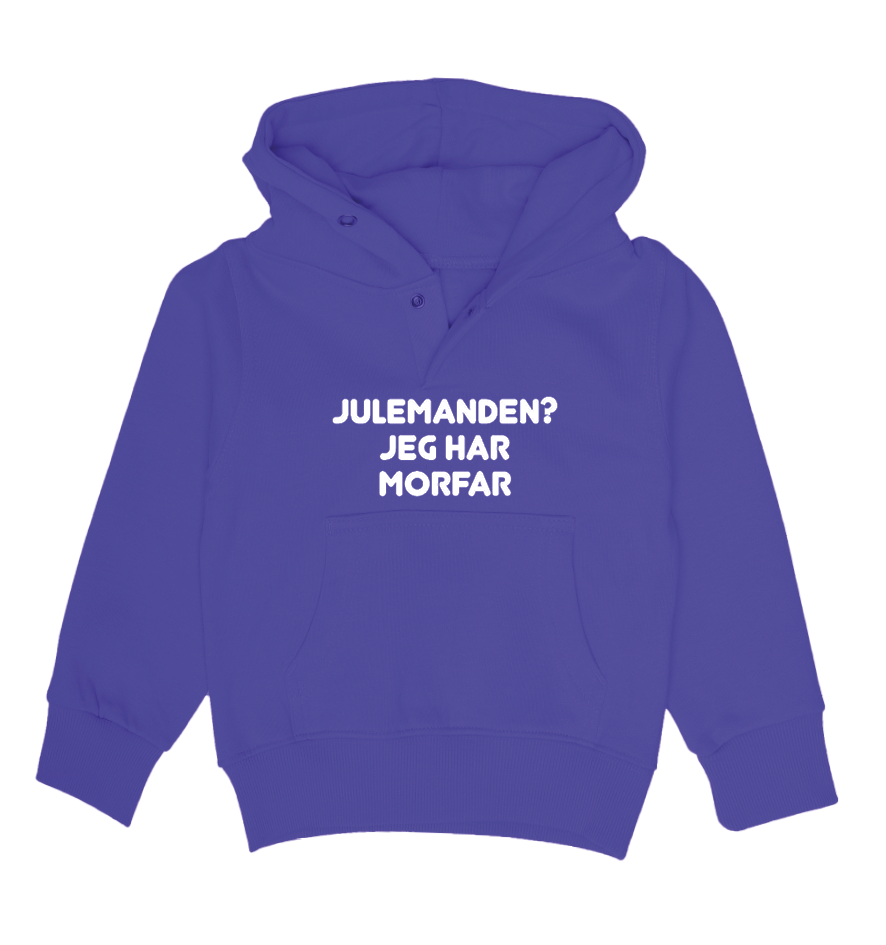 Jule Børne hoodie - Julemanden? jeg har Morfar