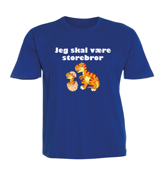 Børne t-shirt - Jeg skal være storebror (dinosaur)