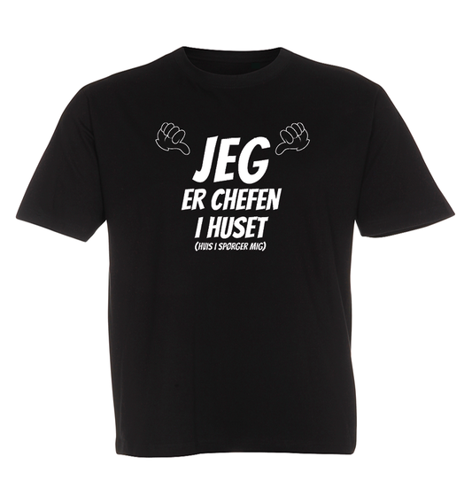 Børne t-shirt - Jeg er chefen i huset