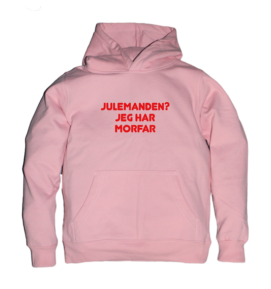 Jule Børne hoodie - Julemanden? jeg har Morfar