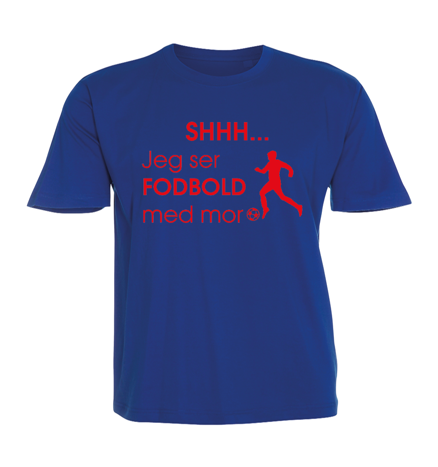 Børne t-shirt - Shhh jeg ser fodbold med Mor