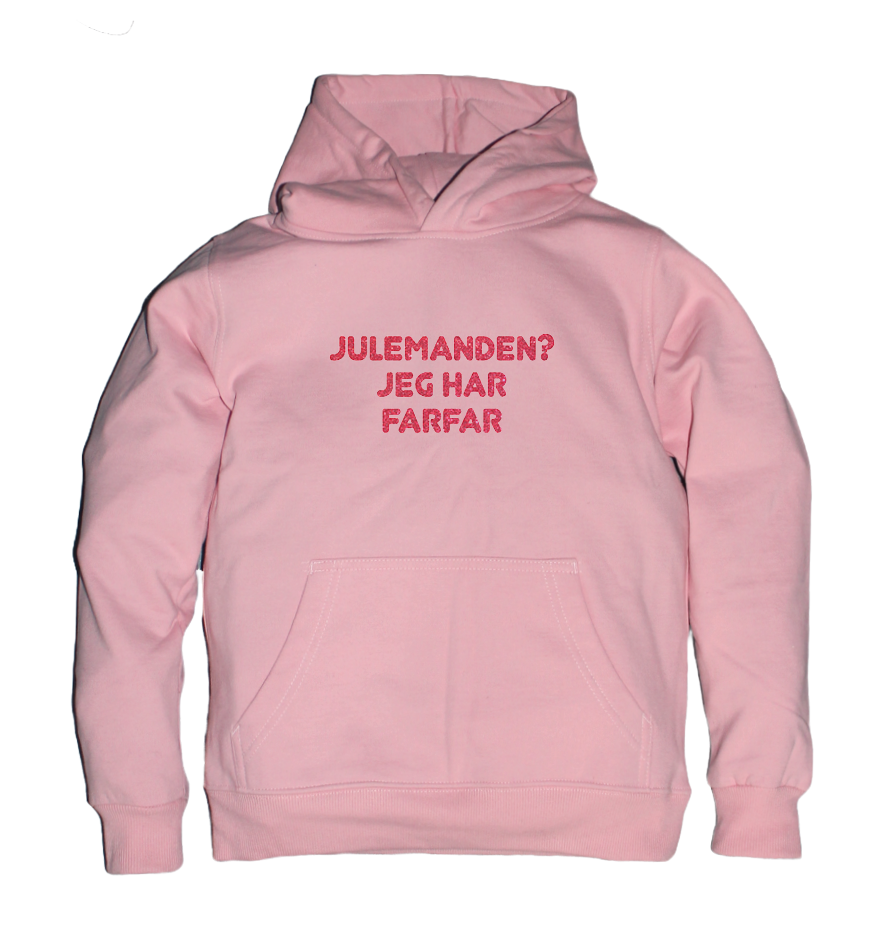 Jule Børne hoodie - Julemanden? jeg har Farfar