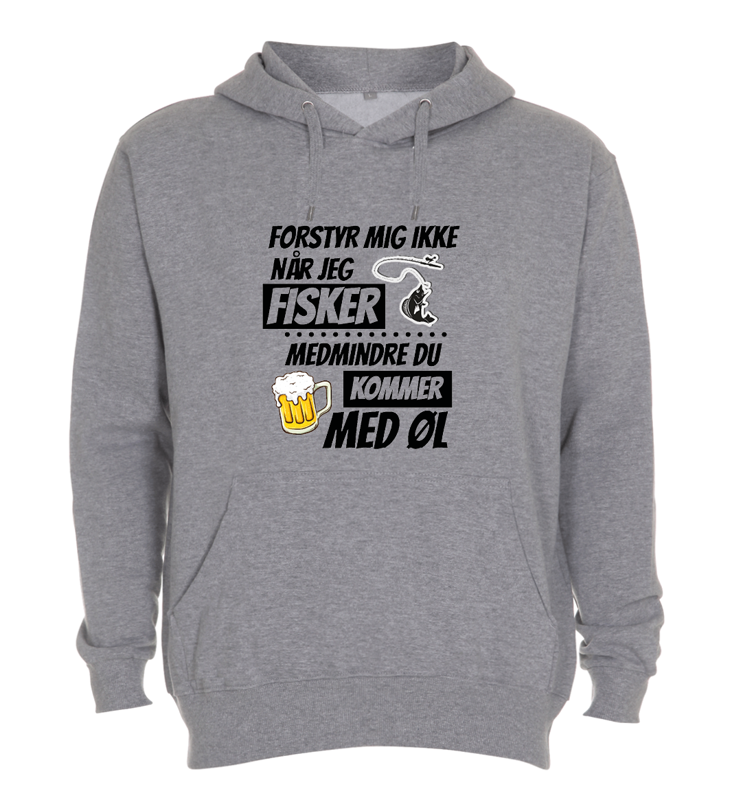 Hoodie - Forstyr mig ikke når jeg fisker